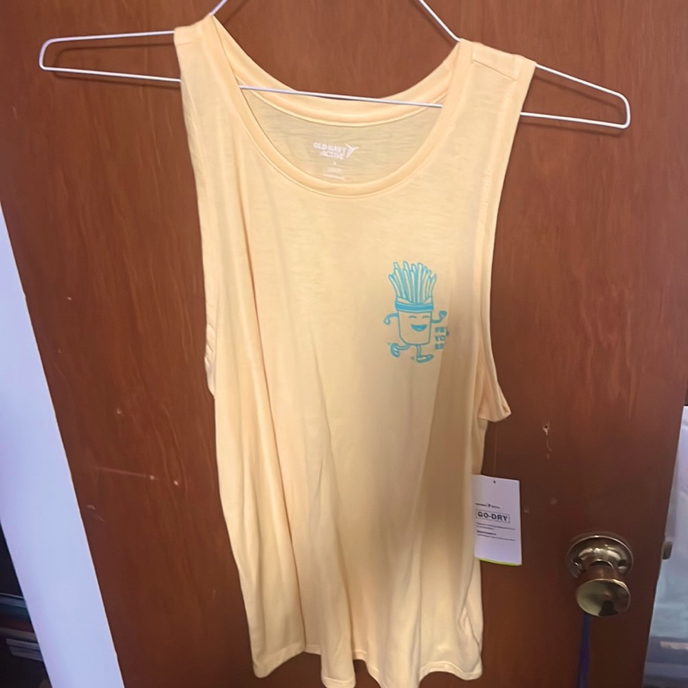 New Old Navy yellow tank top tee size small